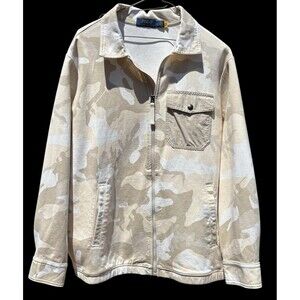 Ralph Lauren Jacket Large Stone Camo-Rugged Outdoors Military Aesthetic Classic